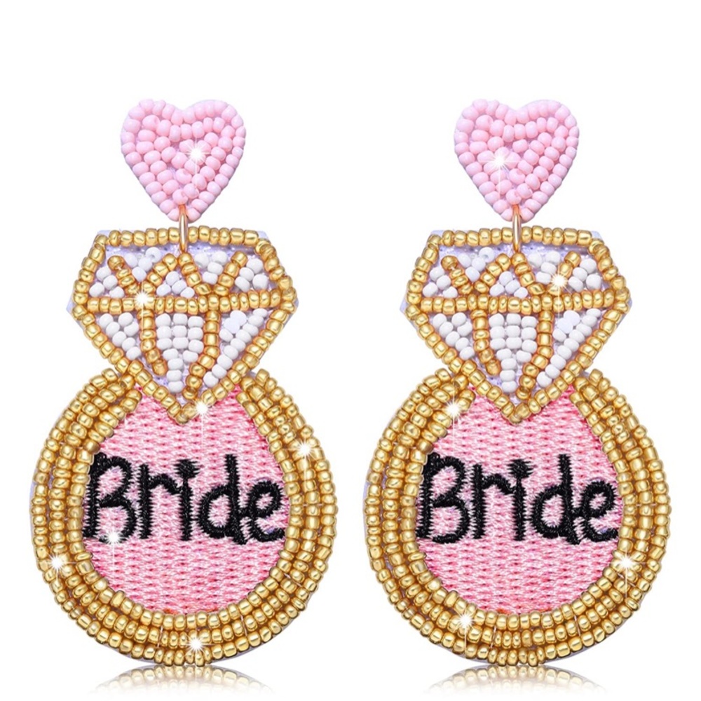 Beaded bridal earrings